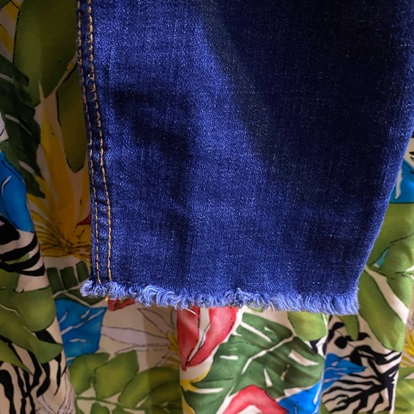 Navy Stretchy Skinny Jeans with Distressing - Picture 2 of 4